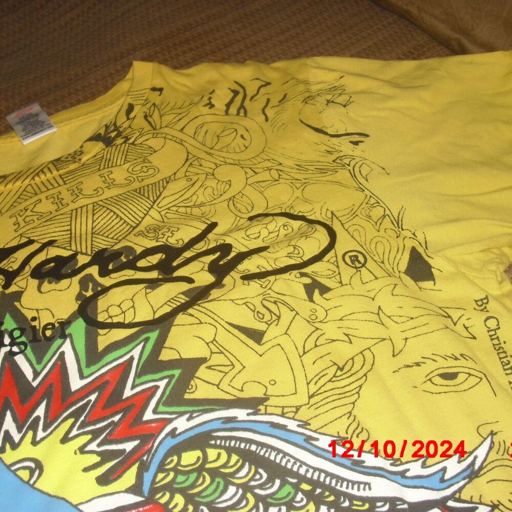 Ed Hardy T Shirt Mens Large, Chinese Dragon design, Yellows, Blues, Reds, Greens - Picture 2 of 16